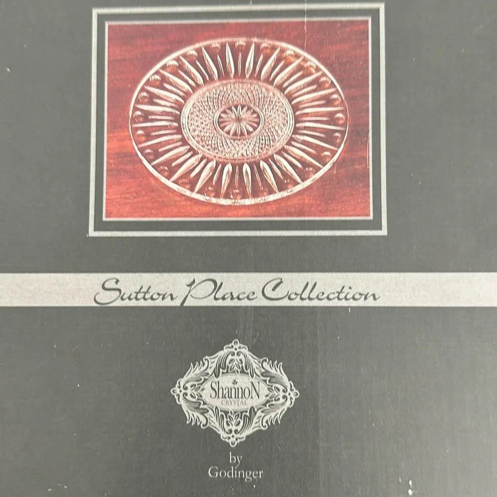 Shannon by Godinger 24% Lead Crystal Sutton Place Dessert Plates (4)